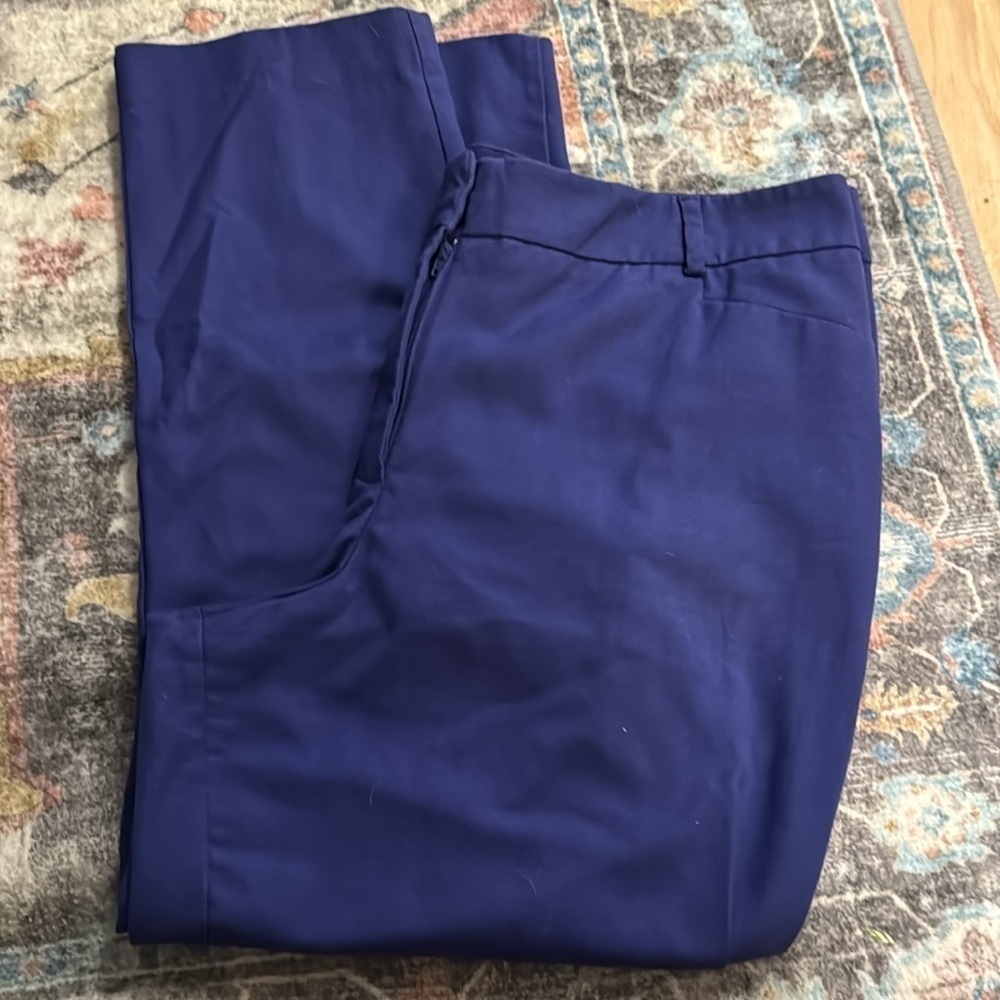 Dana Buchman Sz 14 career cropped cotton blend career periwinkle pants